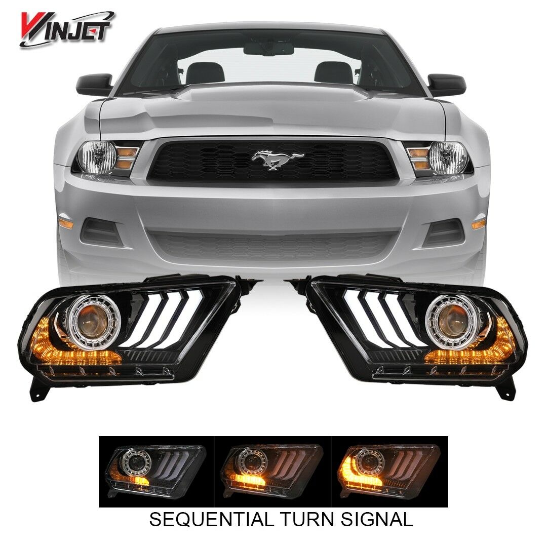 2010-2012 S197 Ford Mustang mit LED DRL - Sequential Signal Scheinwerfer