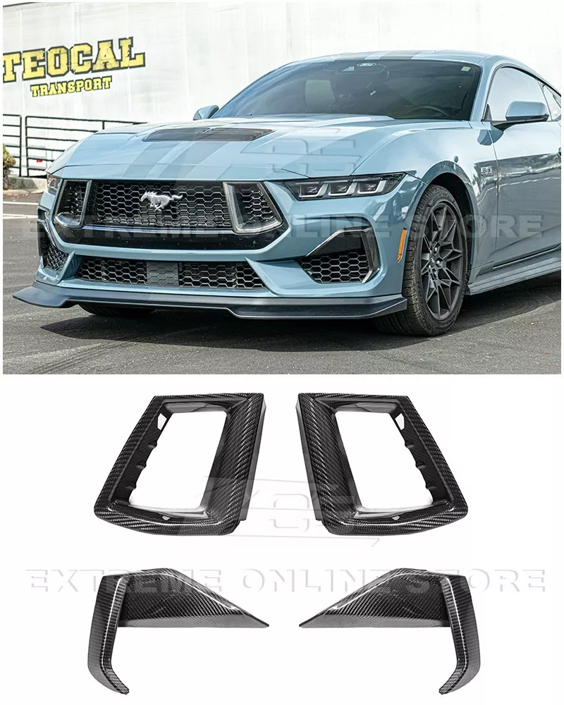 Dry Carbon Fiber Front Upper Lower Side Grille Inserts