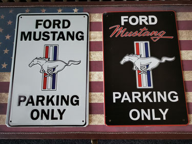 Ford Mustang Blech Park Schild