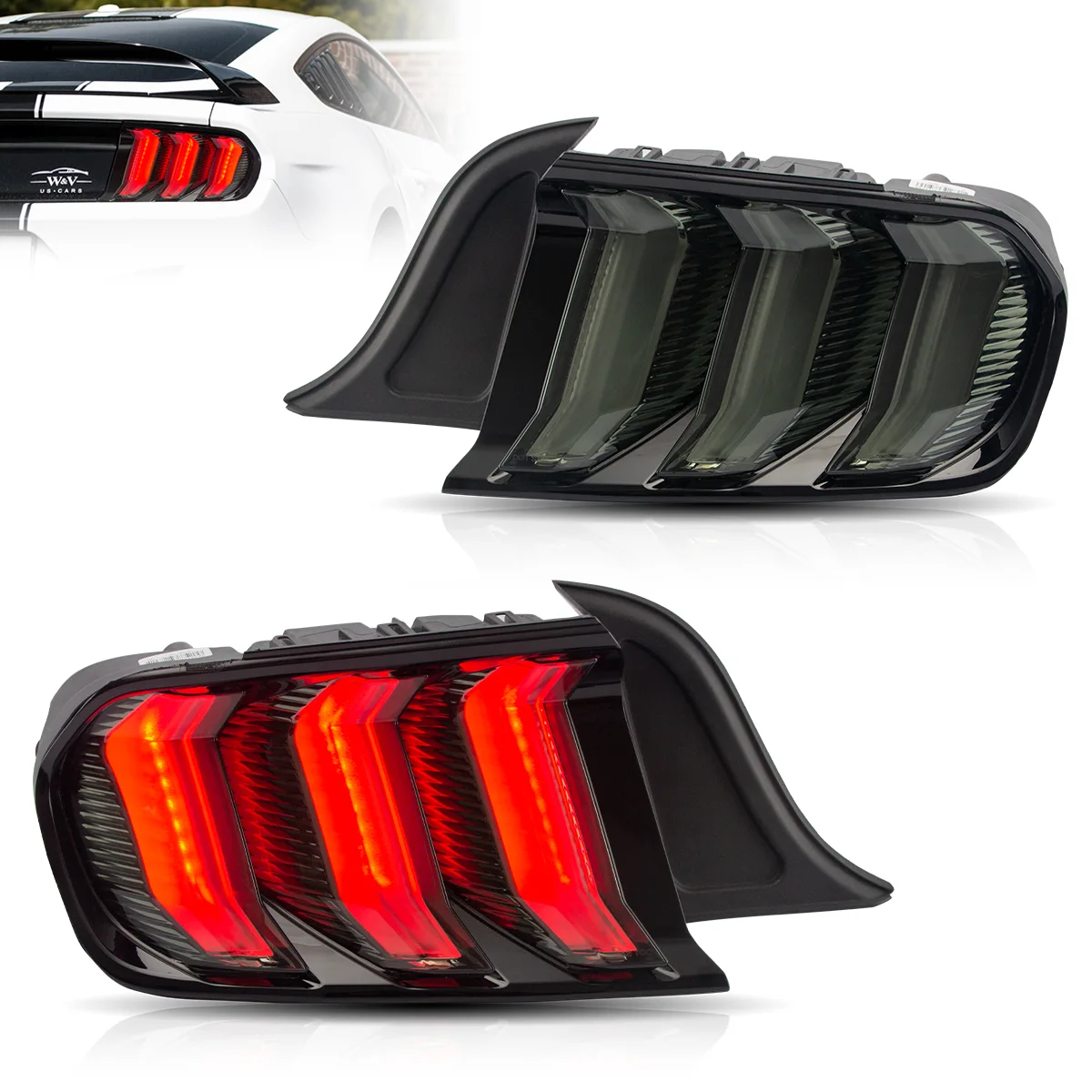 Vland-Headlights-For-15-22-Ford-Mustang-6th-Gen-YAB-XMT-2036WMS-FS1RC