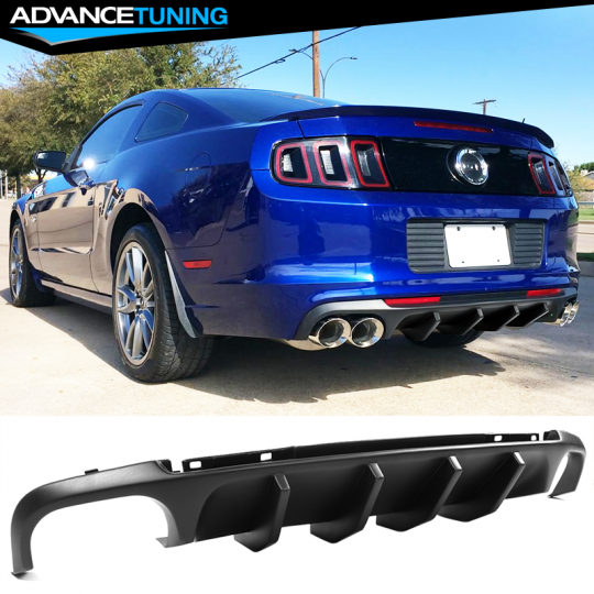 QUAD HOLE REAR BUMPER DIFFUSER SHELBY STYLE (MUSTANG 2013-2014 V6, GT)